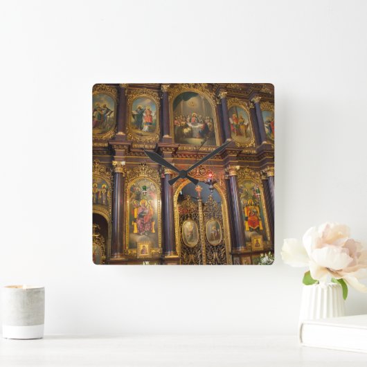 聖三位一体ギリシャ正教会 スクエア壁時計 (ホーム)