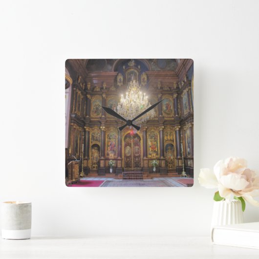 聖三位一体ギリシャ正教会 スクエア壁時計 (ホーム)