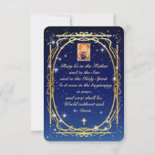 聖三位一体栄光デヴォナショナルアート祈りの言葉カード 招待状 (裏面)