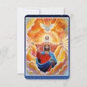 聖三位一体栄光デヴォナショナルアート祈りの言葉カード 招待状 (正面)