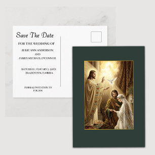 聖三位一体 結婚式のSave The Date ポストカード