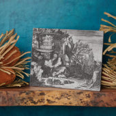 聖中国の人、説明からのイラストレーション フォトプラーク (側面)