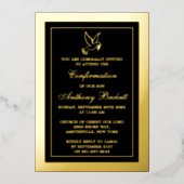 聖交エレガントを行う、または確認を実在行う 箔招待状 (正面)