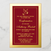 聖交エレガントを行う、または確認を実在行う 箔招待状 (正面)