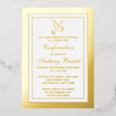 聖交エレガントを行う、または確認を実在行う 箔招待状 (正面)