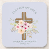 聖交パーソナライズされたフローラクロス コースター (正面)