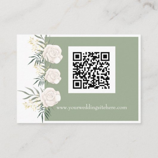 聖人と白いバラの囲結婚い言葉が答えた エンクロージャーカード (裏面)