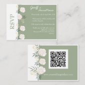 聖人と白いバラの囲結婚い言葉が答えた エンクロージャーカード (正面/裏面)