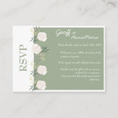 聖人と白いバラの囲結婚い言葉が答えた エンクロージャーカード (正面)