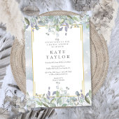 聖人と薄紫フローラ冬のブライダルシャワー 招待状