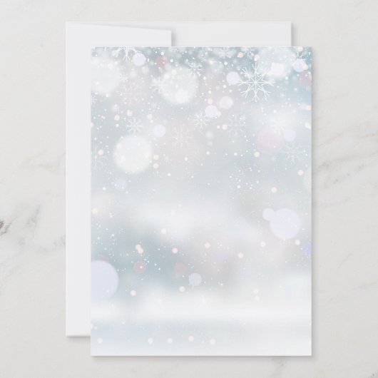 聖人と薄紫フローラ冬のブライダルシャワー 招待状 (裏面)