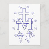 聖人のおかげのマリアのメダル 奇跡の美術 ポストカード (正面)