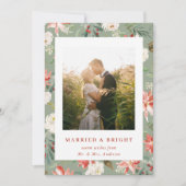 聖人のクリスマス結婚したフローラと明るい新婚 シーズンカード (正面)