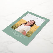 聖人の卒業表明で最後の金箔 箔招待状 (回転した状態)