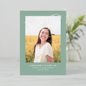 聖人の卒業表明で最後の金箔 箔招待状 (立ち正面)