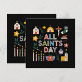 聖人の日を祝おう - 意味深いこの日を 招待状 (正面/裏面)