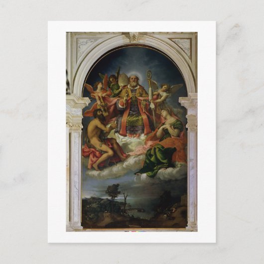 聖人の栄光の中の聖ニコラス ポストカード (正面)