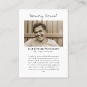 聖人の眠りによる神の母の葬儀祈祷カード プレイスカード (裏面)