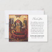 聖人の眠り(Theotokos)正教会の葬儀 サンキューカード (正面)