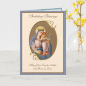 聖人の誕生日 祝賀 マリア 耶稣 キリスト教 カード (黄色い花)