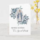 聖人の誕生日 | 聖母マリア カード (黄色い花)