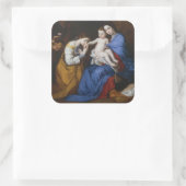 聖人アンとキャサリンを伴う聖家族 スクエアシール (バッグ)