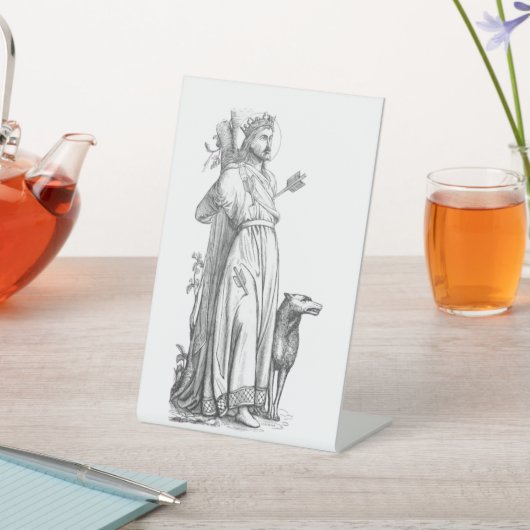 聖人エドモンド東角殉教王 台座サイン (インサイチュ)