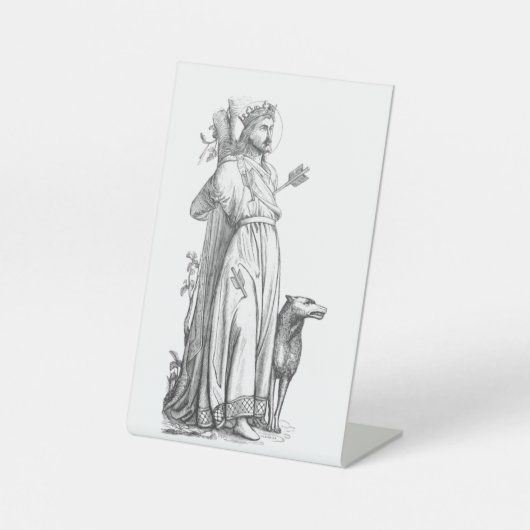 聖人エドモンド東角殉教王 台座サイン (正面)