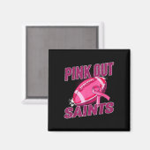 聖人ピンクアウトサッカー手具乳がん マグネット (正面/裏面)
