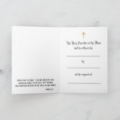 聖伝統的ハートを供えるカトリック教会 カード (内部)