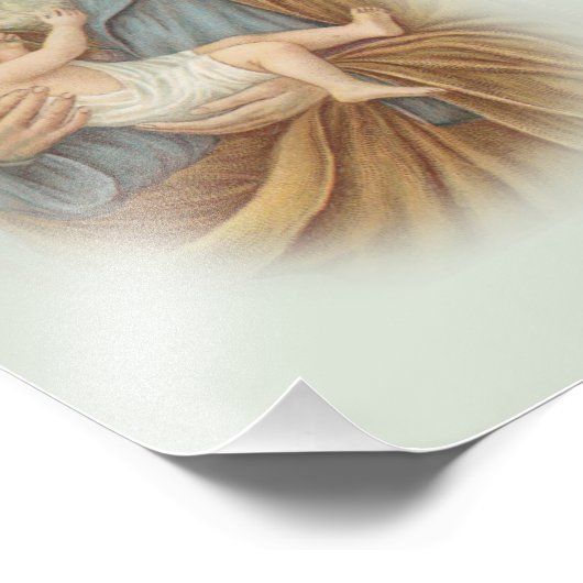 聖伝統的ヨセフと子イエス フォトプリント            (角)