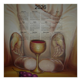 聖体のパン:聖体拝領 2026年カレンダー ポスター