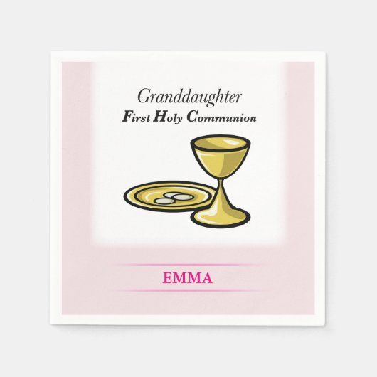 聖体体と血の孫 スタンダードカクテルナプキン (正面)