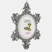 聖体体と血の孫 スノーフレークピューターオーナメント (左)