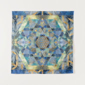 聖体幾何学の生涯の花大理石オーナメント タペストリー (正面(横))