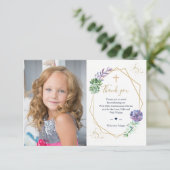 聖体拝領の写真ありがとう紫の多汁 招待状 (スタンド正面)