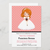 聖体拝領の少女 招待状 (正面/裏面)