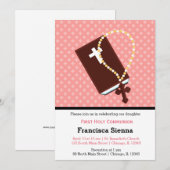 聖体拝領の少女 招待状 (正面/裏面)