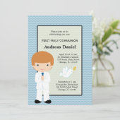 聖体拝領の少年 * 背景色を選択してください 招待状 (スタンド正面)