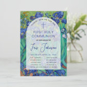 聖体拝領の花のアーチ 青いアイリス ヴァン・ゴッホ 招待状 (スタンド正面)