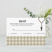 聖体拝領の返信カード 招待状 (スタンド正面)