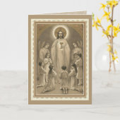 聖体拝領カード(祈りの言葉と聖句を含む) カード (黄色い花)