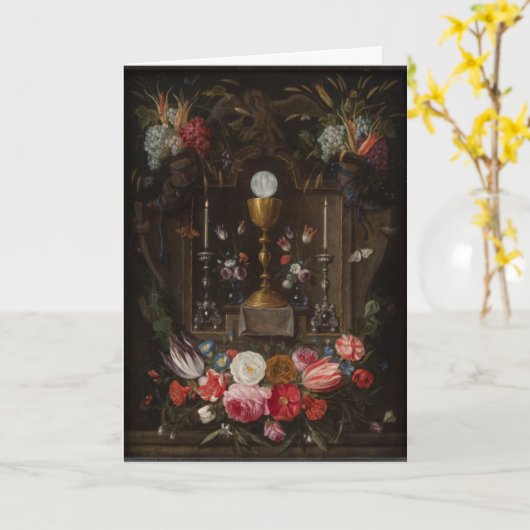 聖体拝領カード 花の聖体 カード (黄色い花)