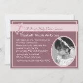 聖体拝領写真 招待状 (正面)