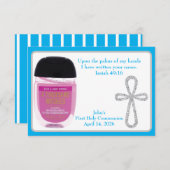 聖体拝領記念 ハンドサニタイザー 記念カード 招待状 (正面/裏面)