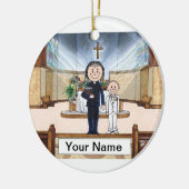 聖体拝領,少年 – 女司祭 セラミックオーナメント (左)