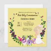 聖体聖体リース*背景色を選択 招待状 (正面/裏面)