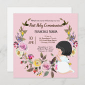 聖体聖体リース*背景色を選択 招待状 (正面/裏面)