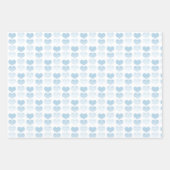 聖体青い十字ハートと点 ラッピングペーパーシート (正面3)