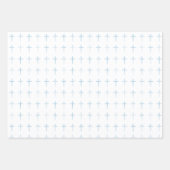 聖体青い十字ハートと点 ラッピングペーパーシート (正面)